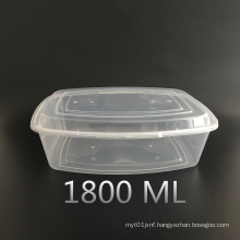 disposable food lunch box with lid oval container Large-capacity